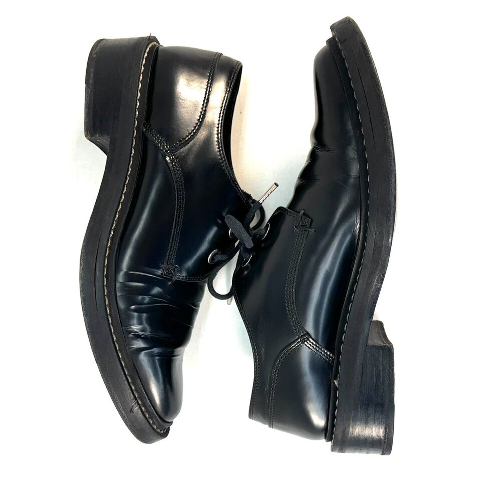 Rag & Bone Kenton Leather Lace-Up Oxford Black white brogues Size EU 38.5 US 8 - Picture 9 of 10